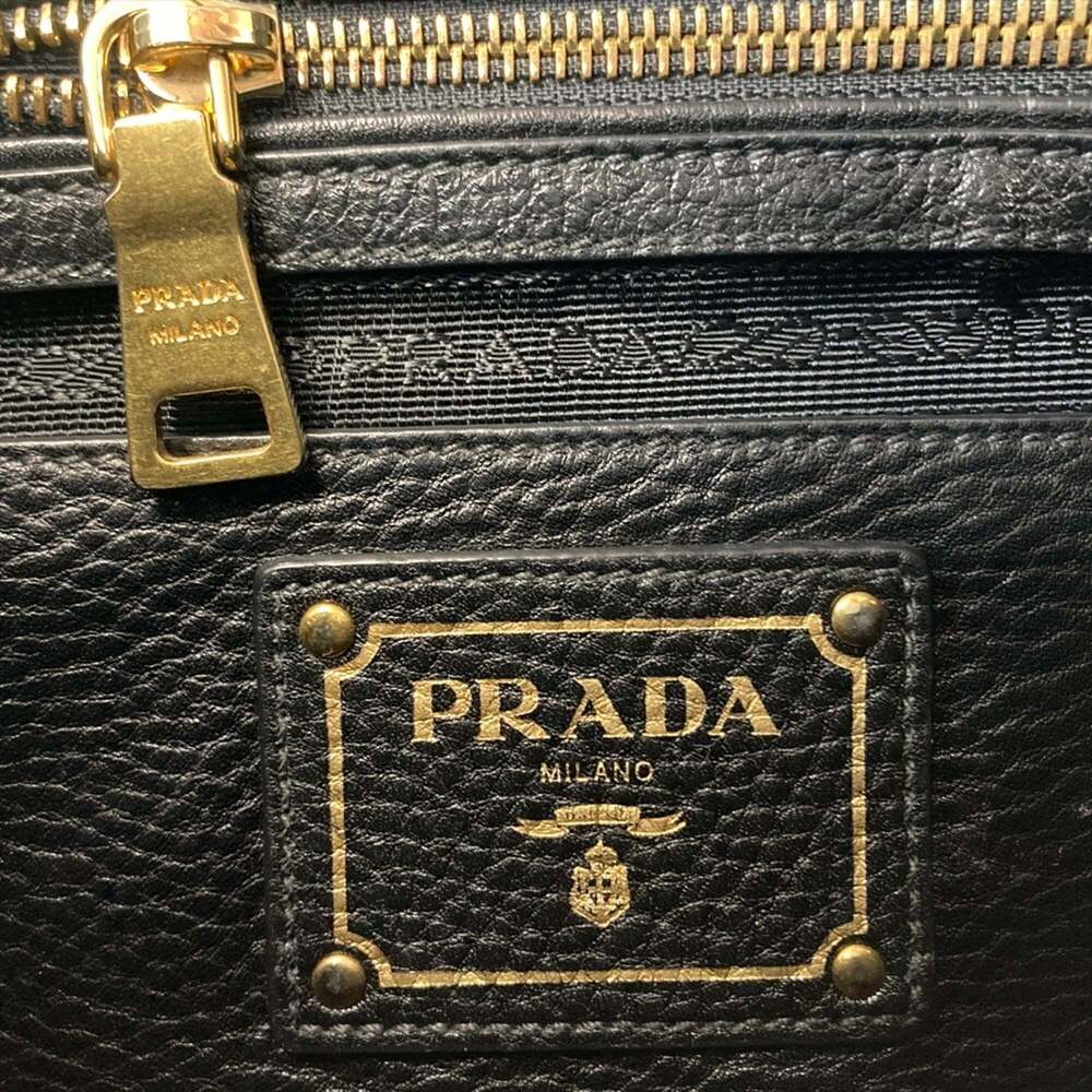 PRADA Black Leather Shoulder Bag - Picture 9 of 14